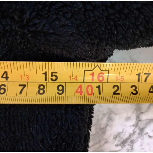 Wonder Nation Black Sherpa Jacket with Hood Size Large 10-12 - Picture 7 of 8